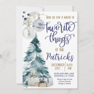 Favorite Things Holiday Party Invitation