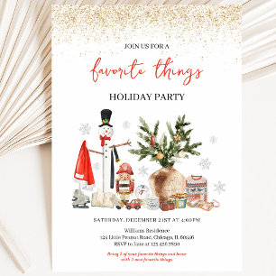 Favorite Things Holiday Party Invitation