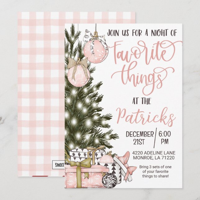 Favorite Things Holiday Party Invitation (Front/Back)