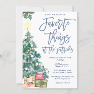 Favorite Things Party Holiday Christmas Party Invitation