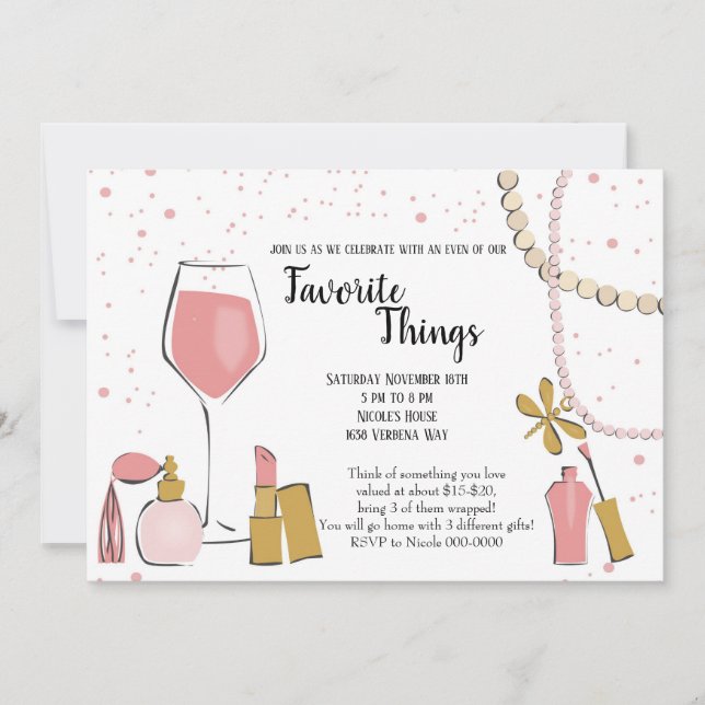 Favorite Things Party Invitation (Front)