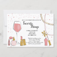 Favorite Things Party Invitations in Red