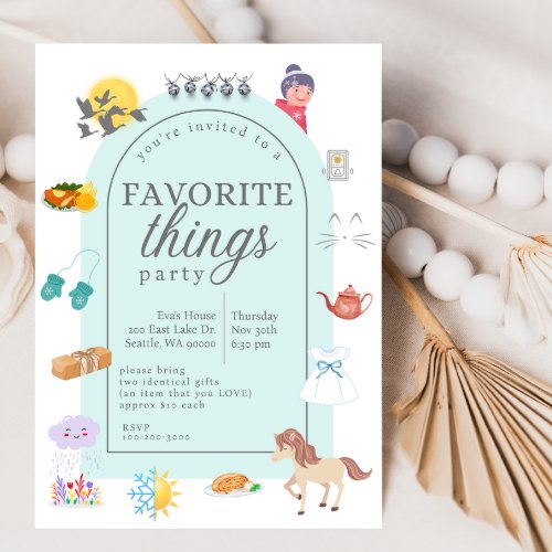 Favorite Things Party Invitation