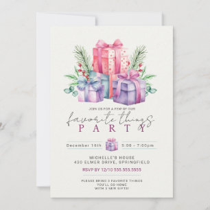 Favorite Things party Invitation