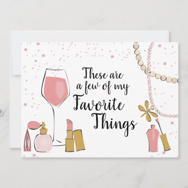 Favorite Things SIgn Invitation (Front)