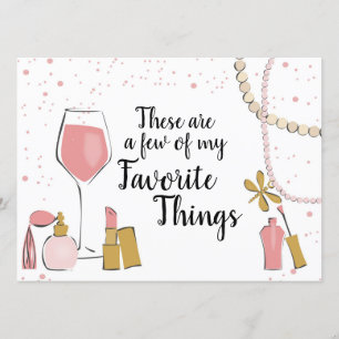 Favorite Things SIgn Invitation