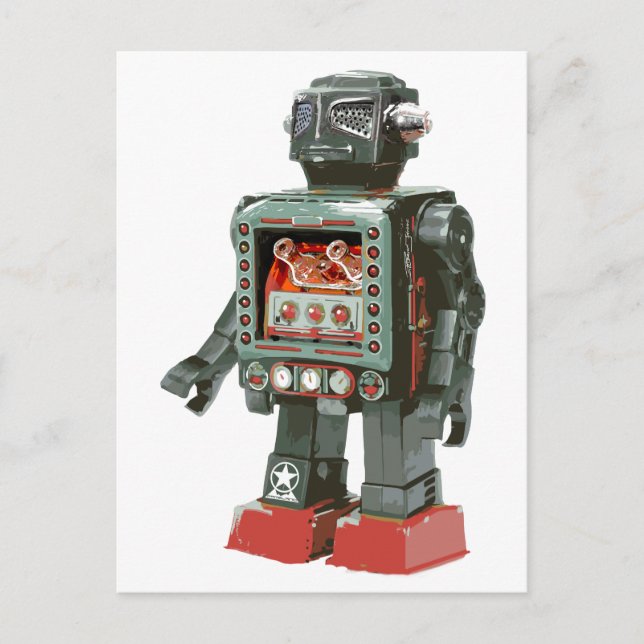 Favorite Toy Robot w Canons Postcard (Front)