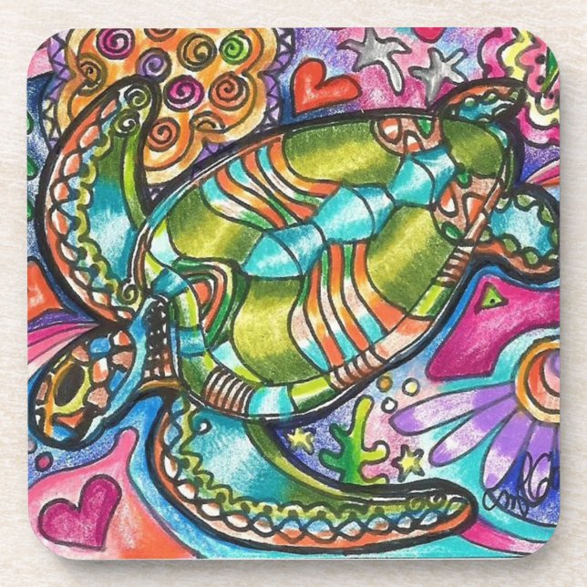 Favorite Turtle Beverage Coaster (Front)