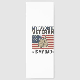 Favorite Veteran Dad Patriotic Dog Tags Design_1 Bookmarks