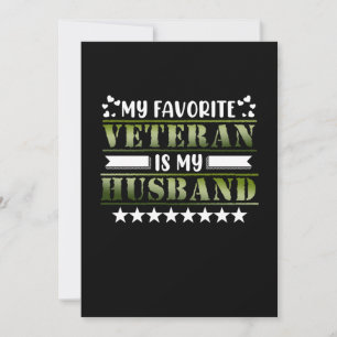 Favorite Veteran Husband Happy Veterans Day Thank You Card