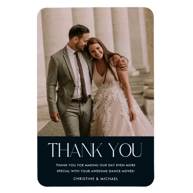 Favorite Wedding Photo Thank You | Navy Blue Magnet (Vertical)