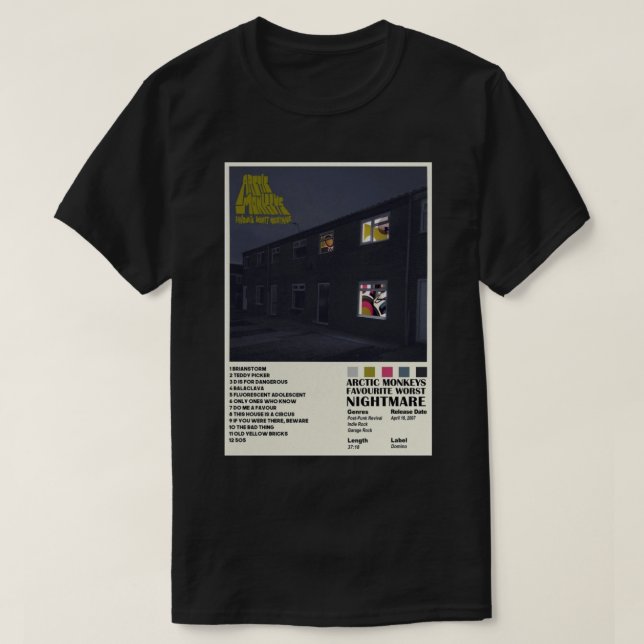 Favorite Worst Nightmare In A.M - Minimalist Album T-Shirt (Design Front)