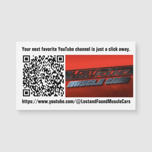 Favorite Youtube Channel QR Code Magnet (Front)