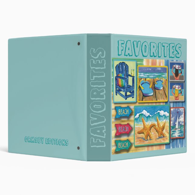 Favorites, It's Summertime -Binder 3 Ring Binder (Background)