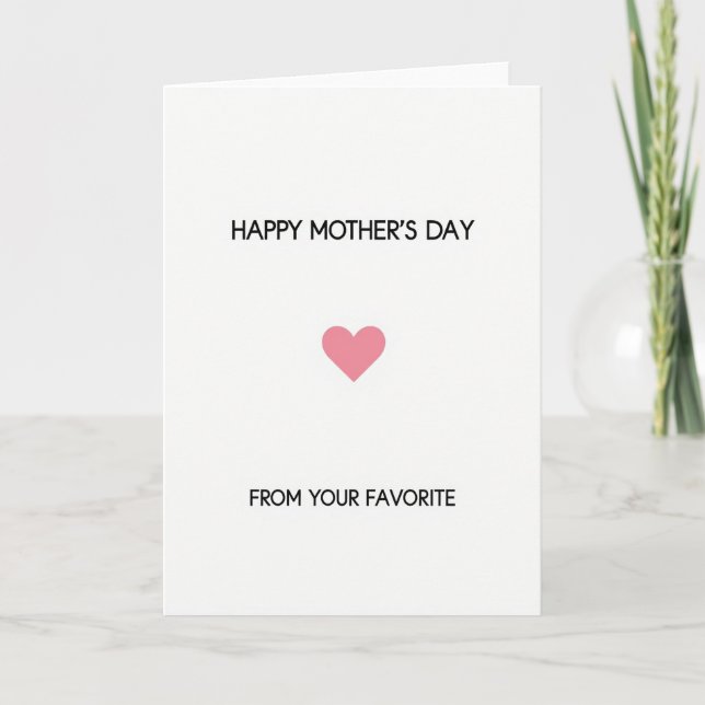 Favorites Mothers Day Gift Card (Front)