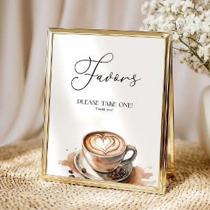 Favors Baby Is Brewing Coffee Baby Shower Poster