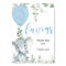 Favors baby shower sign blue elephant greenery