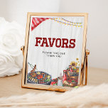 Favors BBQ Backyard Rustic Baby Shower Poster<br><div class="desc">Favors BBQ Backyard Rustic Baby Shower Poster.</div>