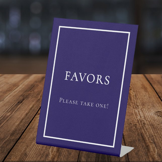 Favors blue white party pedestal sign (Creator Uploaded)