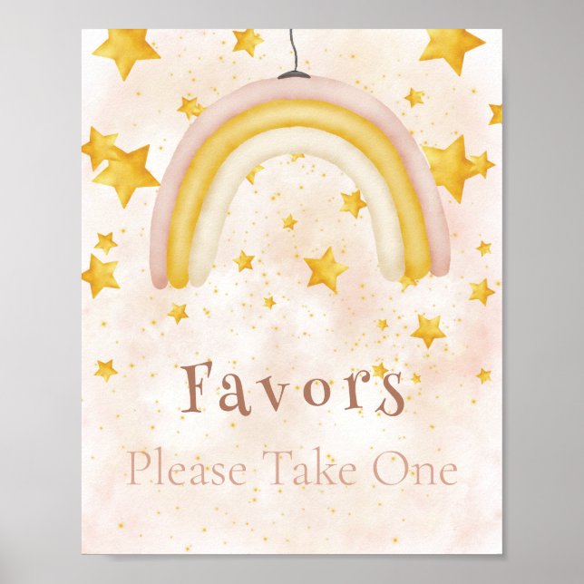 Favors Boho rainbow gold stars magic dust Poster (Front)