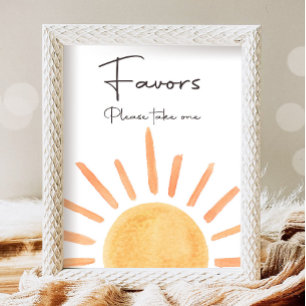 Favors Boho Sunshine Table First Trip Sun Birthday Poster