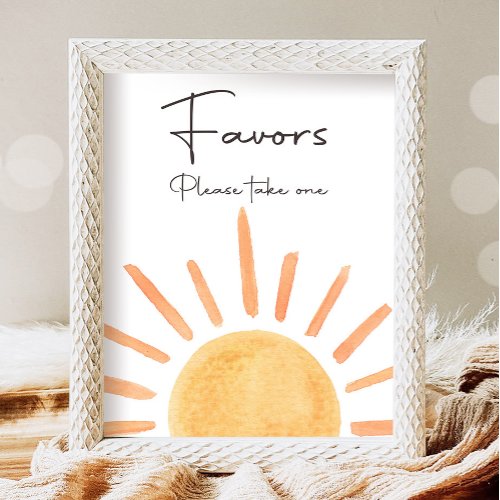 Favors Boho Sunshine Table First Trip Sun Birthday Poster