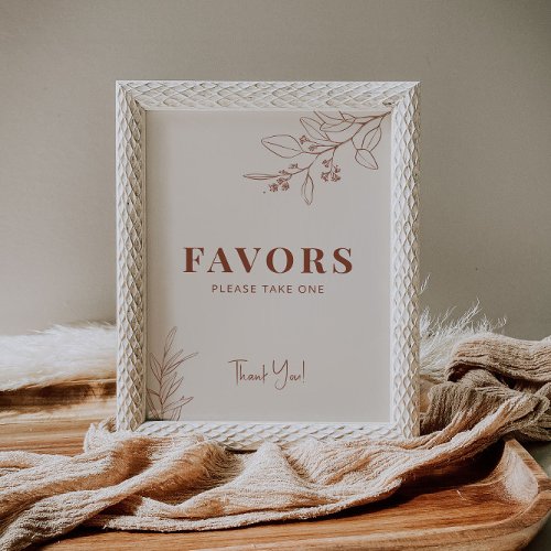 Favors Boho Wedding Sign 