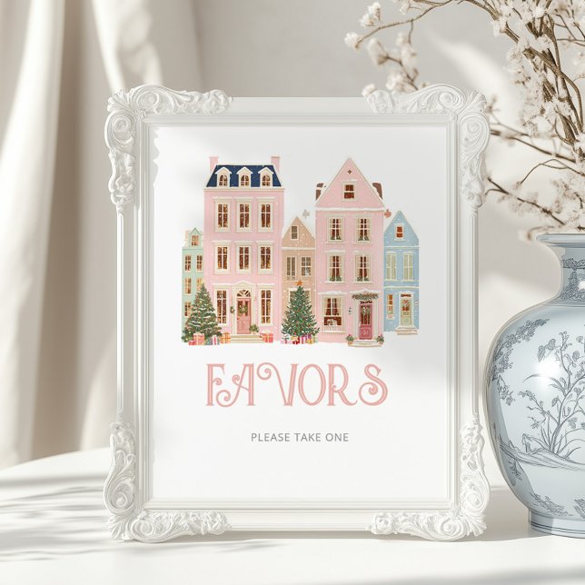 Favors Christmas village Winter Baby Shower Poster (Creator Uploaded)