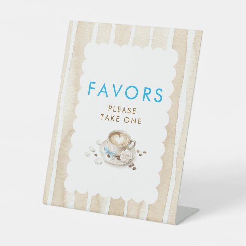 Favors Coffee Boy Baby Shower Table Sign