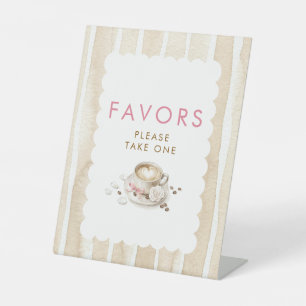 Favors Coffee Girl Baby Shower Table Sign
