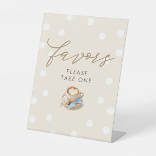 Favors Coffee Themed Boy Baby Shower Table Sign