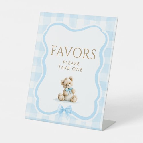 Favors Cute Teddy Bear Baby Shower Table Sign