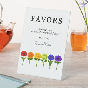 🌈 Favors Flourish Together Pedestal Sign