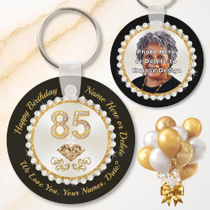 Favors for 85th Birthday Party, 85th Birthday, Keychain