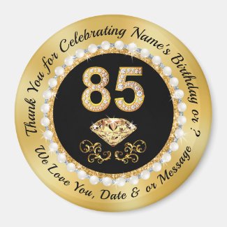 Favors for 85th Birthday Party. Personalized 85th 