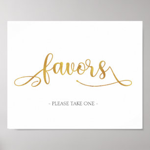 Favors Gold Trendy Wedding Sign