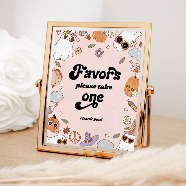 Favors Groovy Ghost Halloween Party Poster (Creator Uploaded)