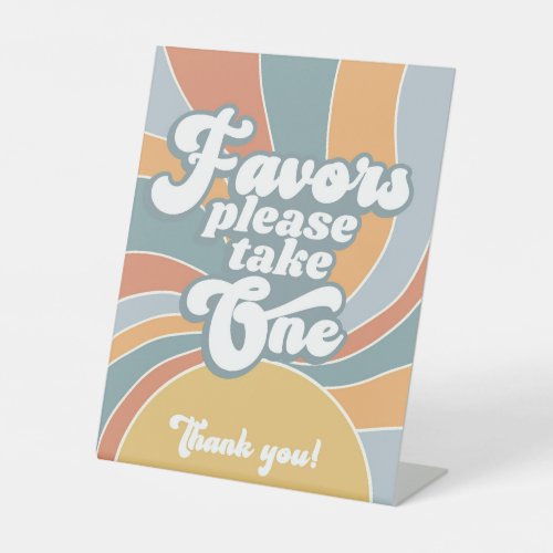 Favors Groovy Retro Sunshine Baby Shower Pedestal Sign