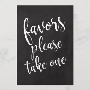 Favors Please Take One Affordable Chalkboard Sign Invitation