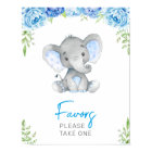 Favors Please Take One Elephant Baby Boy Shower