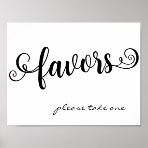 Favors Please Take One Wedding Custom Table Sign