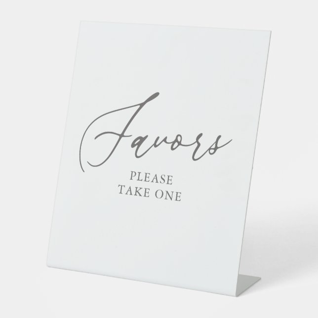 Favors Please Take One Wedding Pedestal Sign (Front)