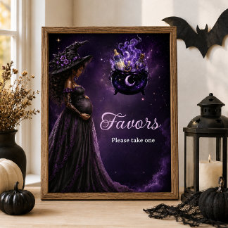 Favors Sign Baby Is Brewing Witch Baby Shower