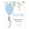 Favors sign blue balloons greenery baby shower