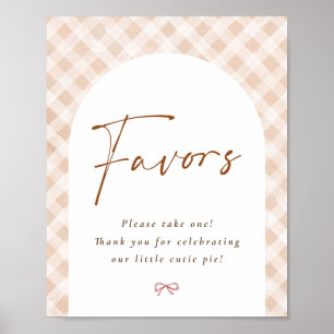 Favors Sign Cutie Pie Thanksgiving Baby Shower