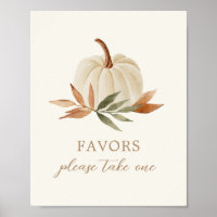 Favors Sign Little Pumpkin Baby Shower