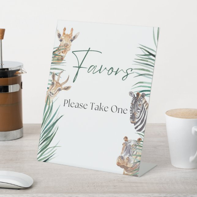 Favors Sign Oh Boy Safari Jungle Baby Shower (In SItu)