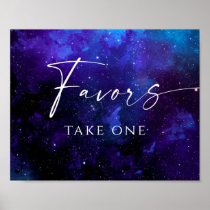 Favors Space Wedding Sign Starry Night Galaxy