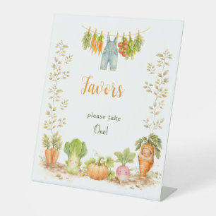 Favors Table Veggie Little Sprout Baby Shower Pedestal Sign