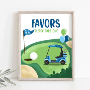 Favors Thank You Golf Par-Tee Boy Birthday Sign